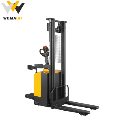 1500KGS 5500MM Walkie Pallet Stacker Ride On Full Electric Stacker With EPS