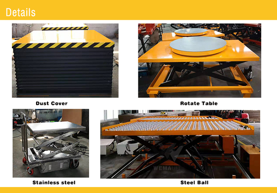 500KG 1000KG Customized Tilt Scissor Lift Table